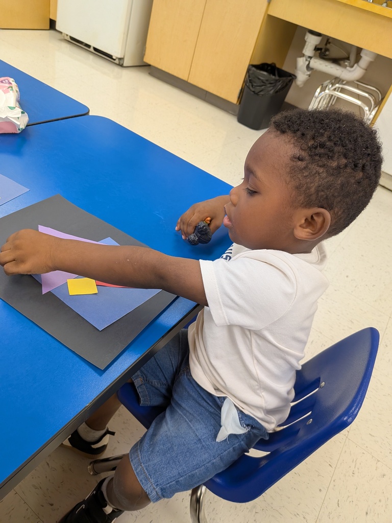 Students working hard with shapes and Mat Man