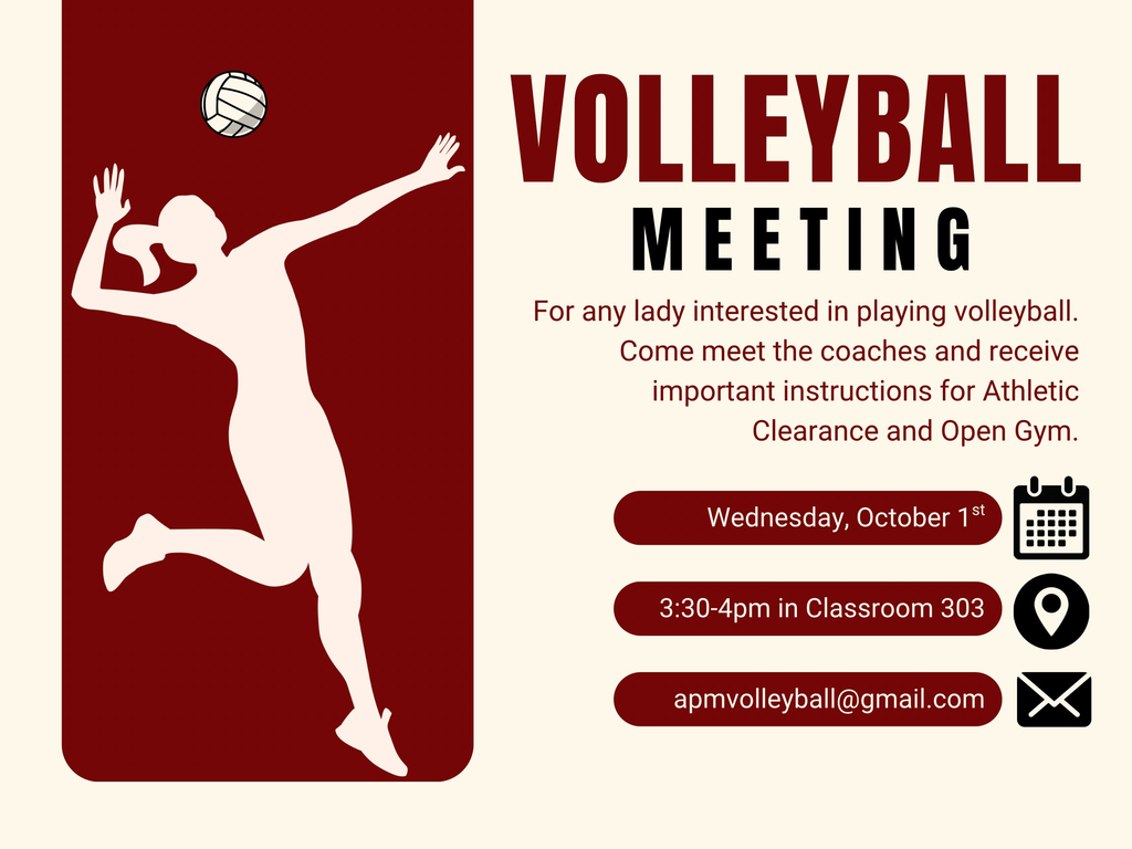 Volleyball Meeting on October 1st.