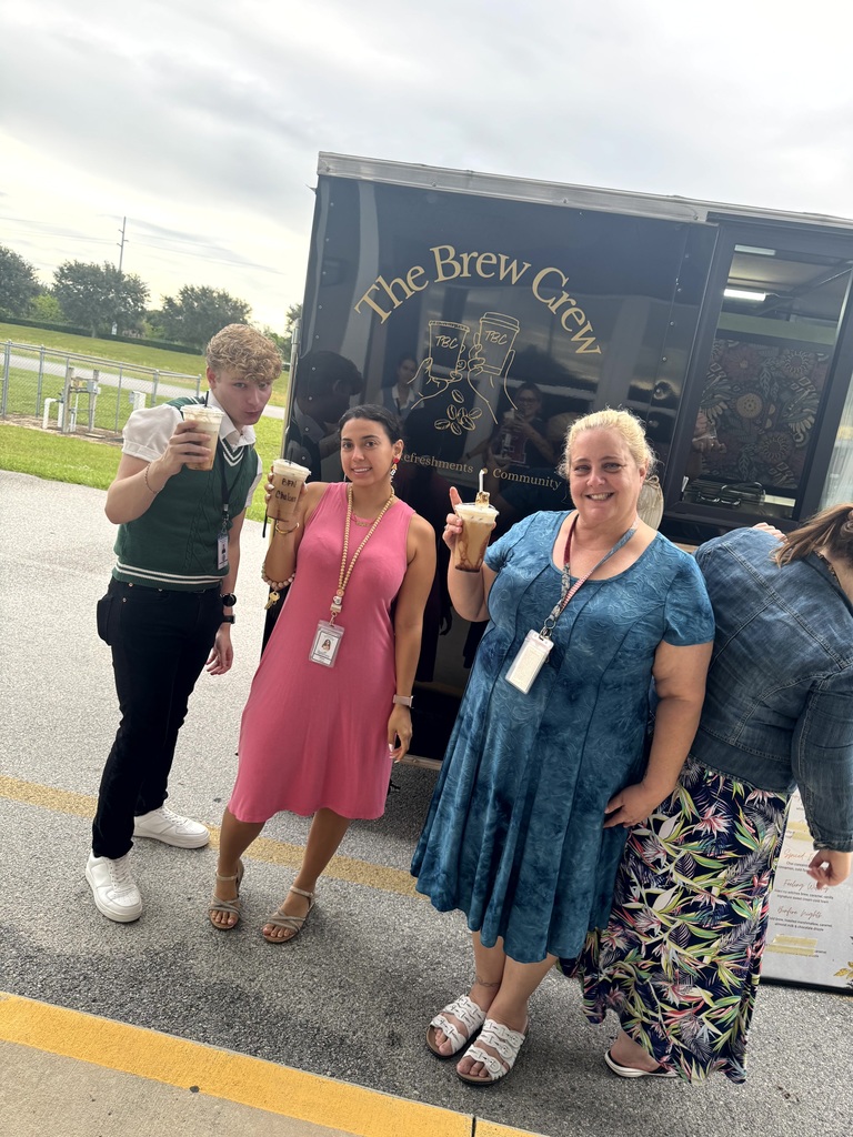 The Brew Crew serving up beverages to  MES Staff.