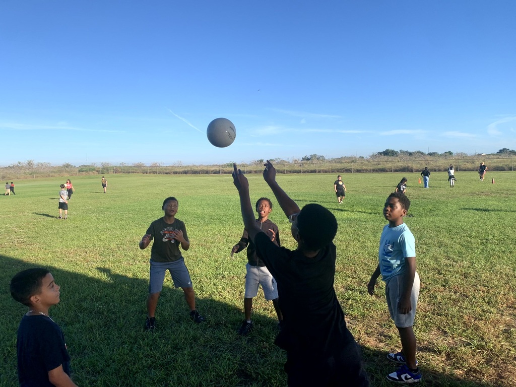MES Students at PE doing the Constitution Obstacle Course with throwing, catching and much more.