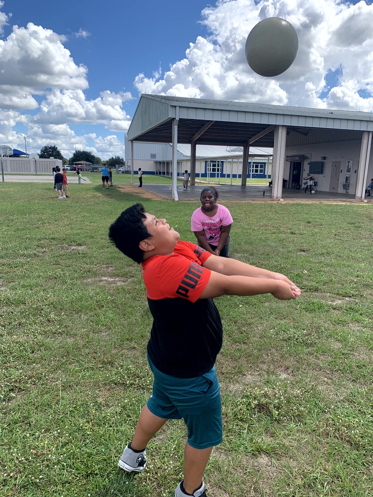 MES Students at PE doing the Constitution Obstacle Course with throwing, catching and much more.