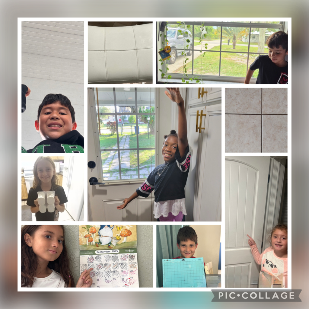 Mrs. Valles students showing arrays at home.