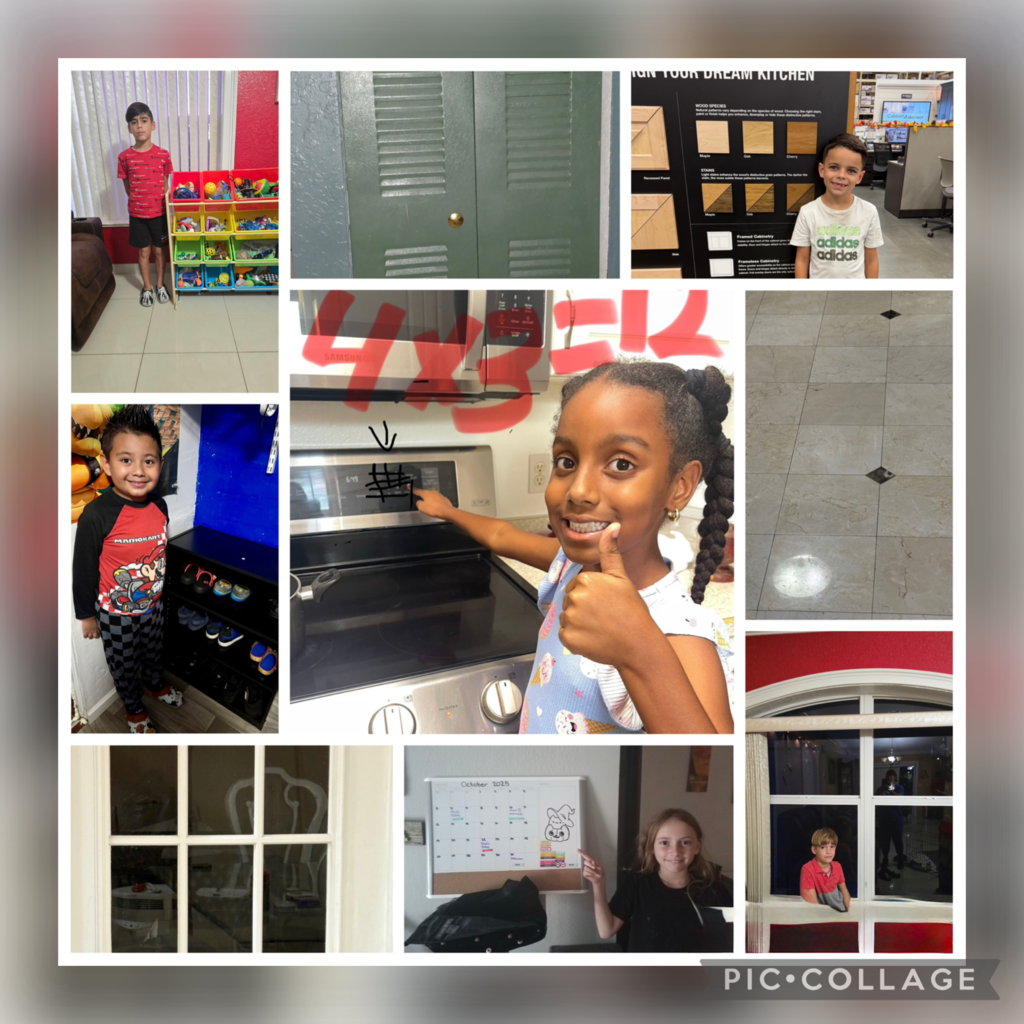 Mrs. Valles students showing arrays at home.