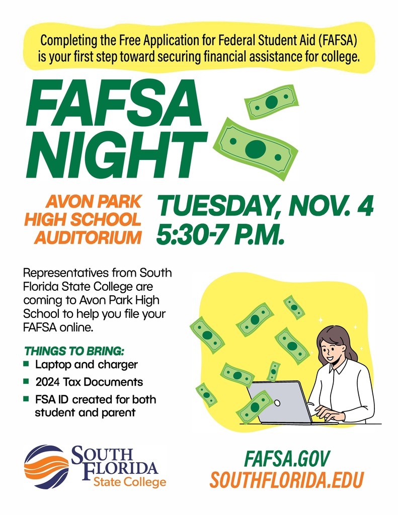 FAFSA Night at APH; Information in body of message