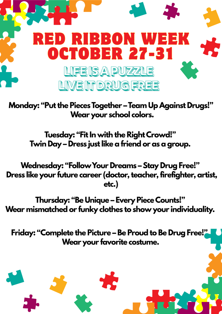 all information about Red Ribbon Week flyer is in the caption