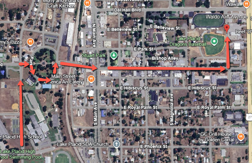 Parade route