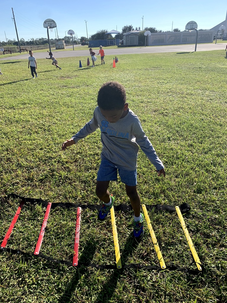 MES students at PE learning and practicing skills.