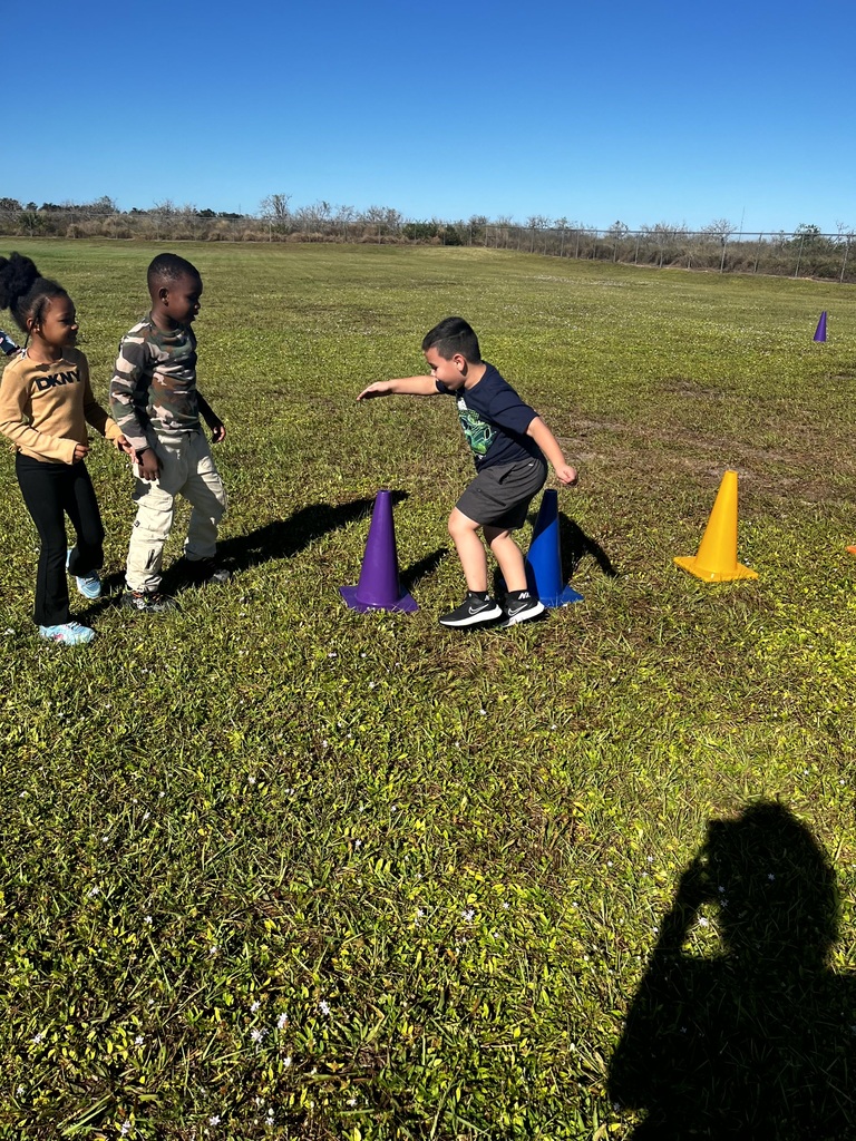 MES students at PE learning and practicing skills.