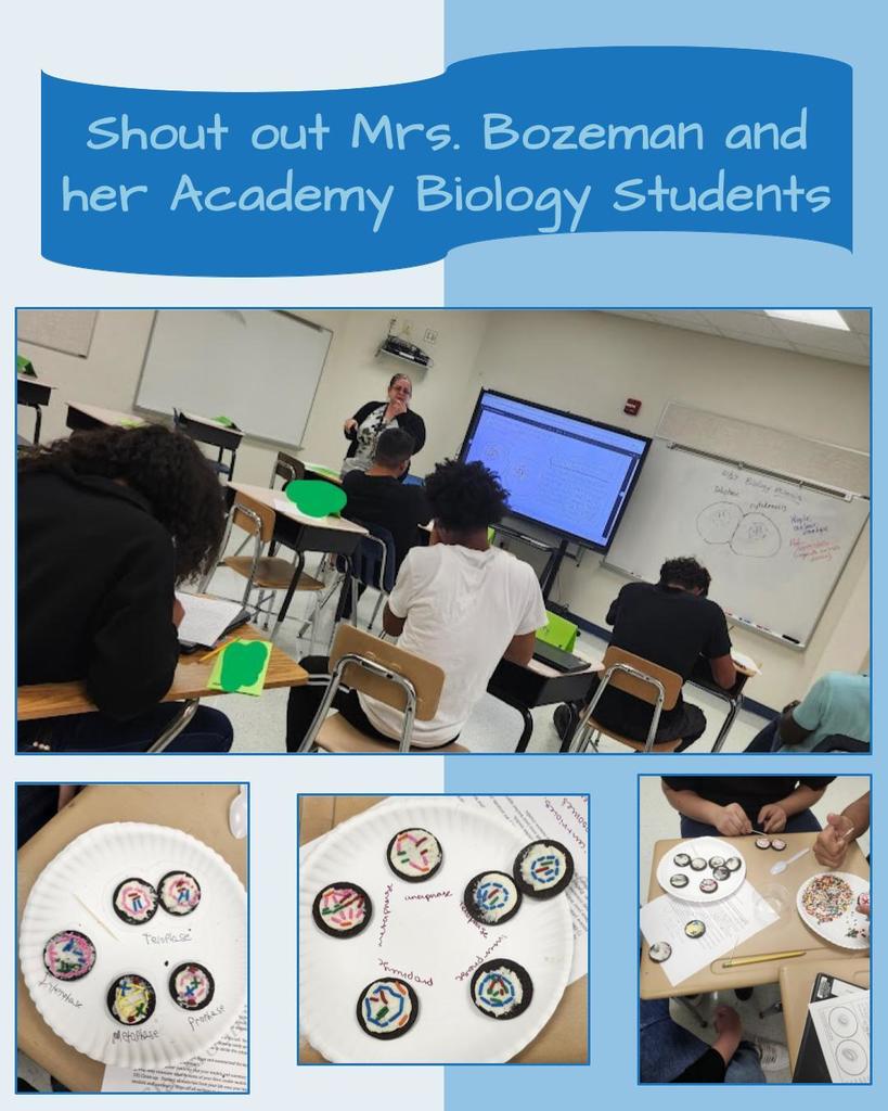 Shout out to Mrs. Bozeman and her Academy Biology students
