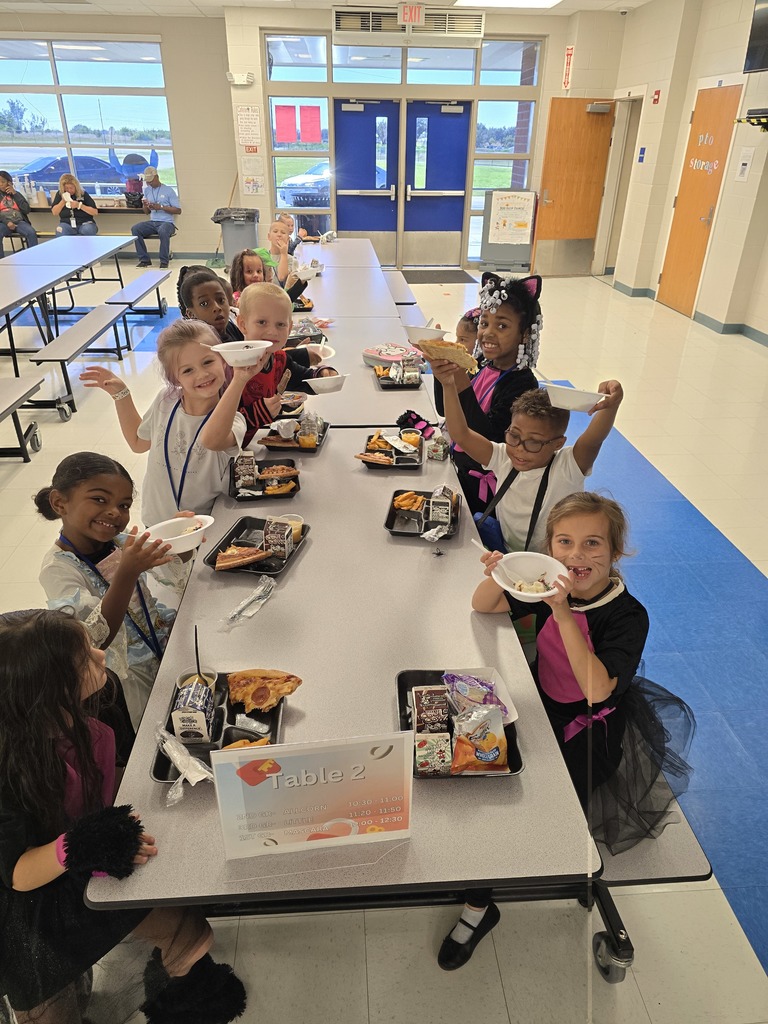 Students enjoying ice cream during the PBIS reward event.