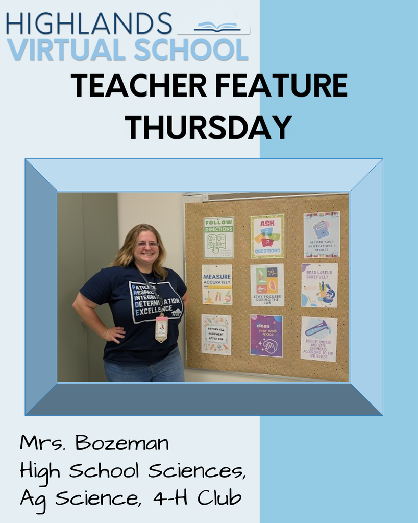 Mrs. Bozeman, High School Sciences, Ag Science, 4-H Club.