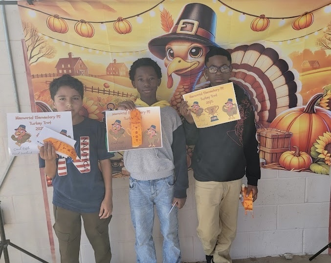 MES 1st PE Turkey Trot winners 2025.