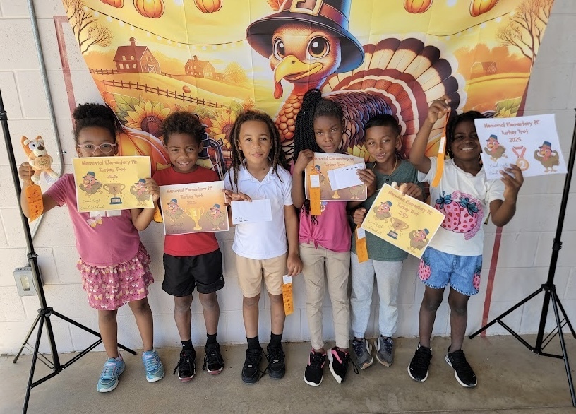 MES 1st PE Turkey Trot winners 2025.