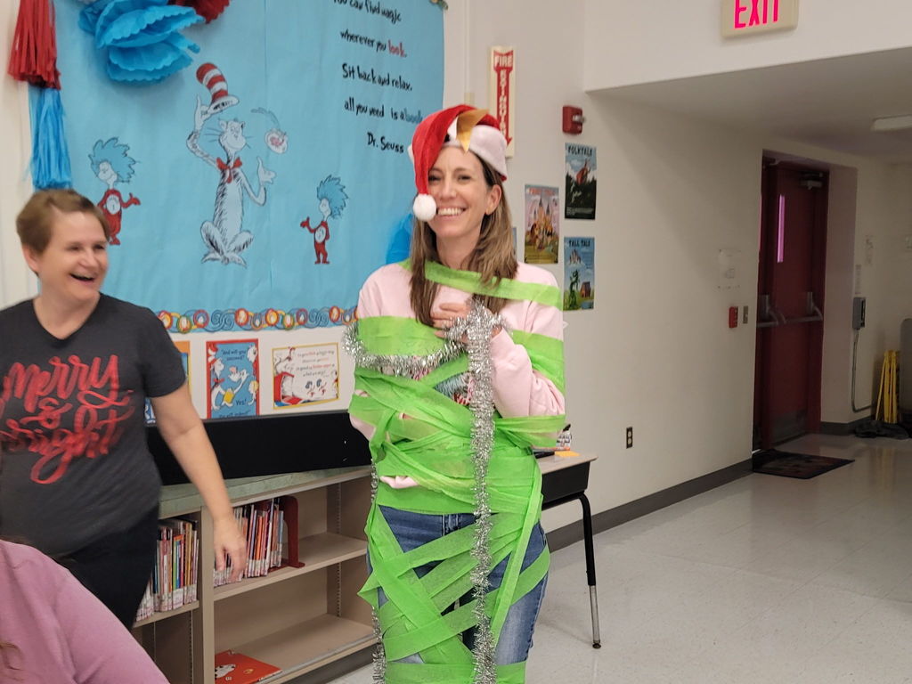 AES Staff having a nice time at the Staff Christmas party.