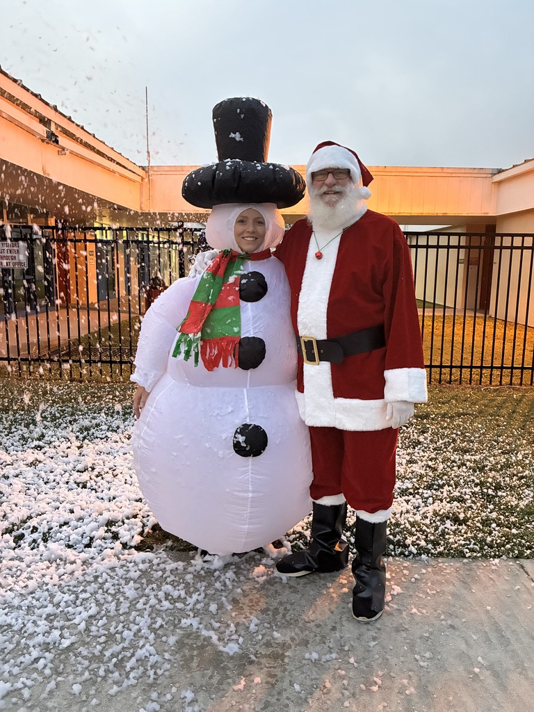 Snow woman and Santa