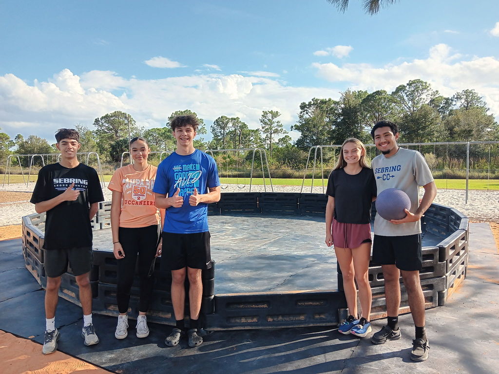 Students who helped with gaga ball pit.