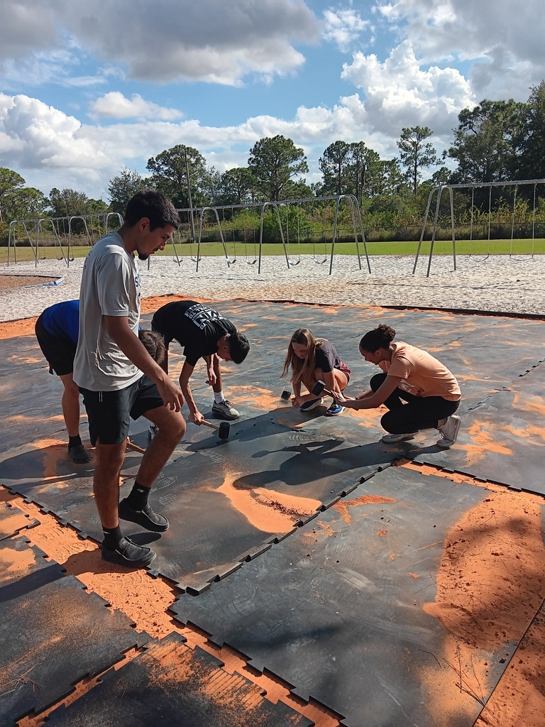 Students who helped with gaga ball pit.