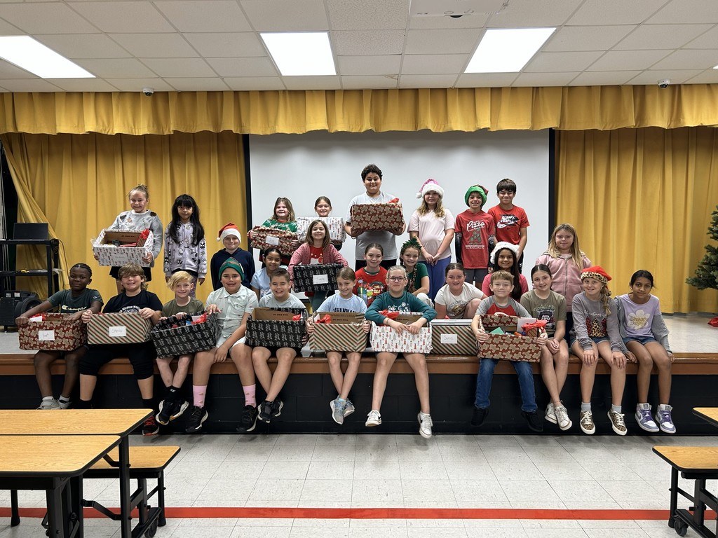 Student Leadership team with gifts