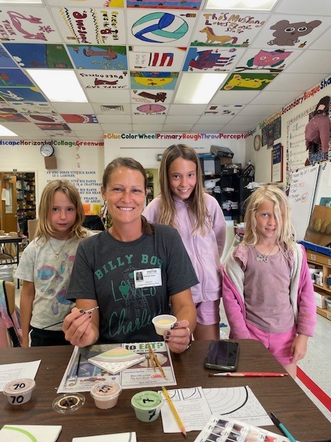 PTO finishing their tiles