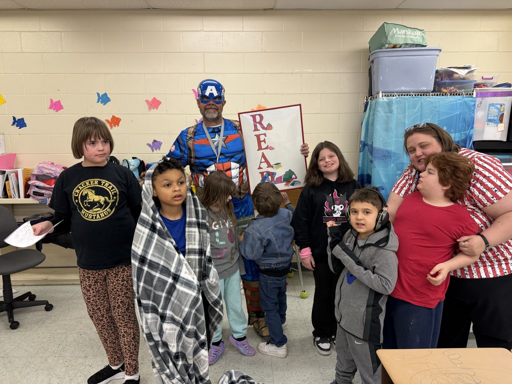 Captiain America and Ms. Curtis's Class