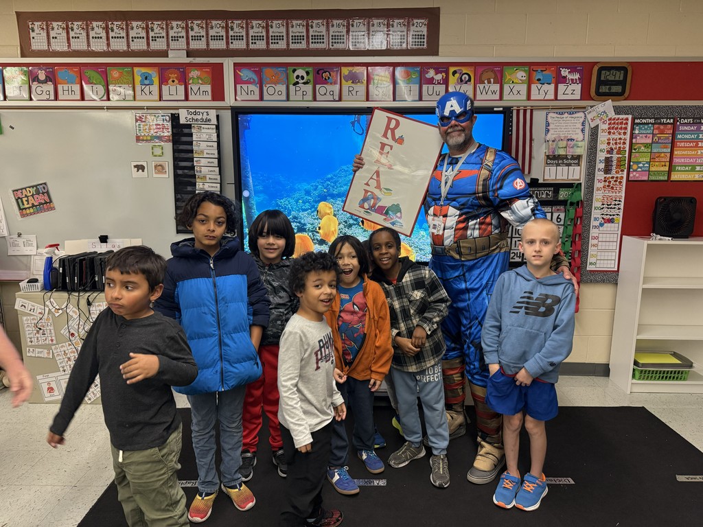 Captiain America and Mrs. Brown's Class