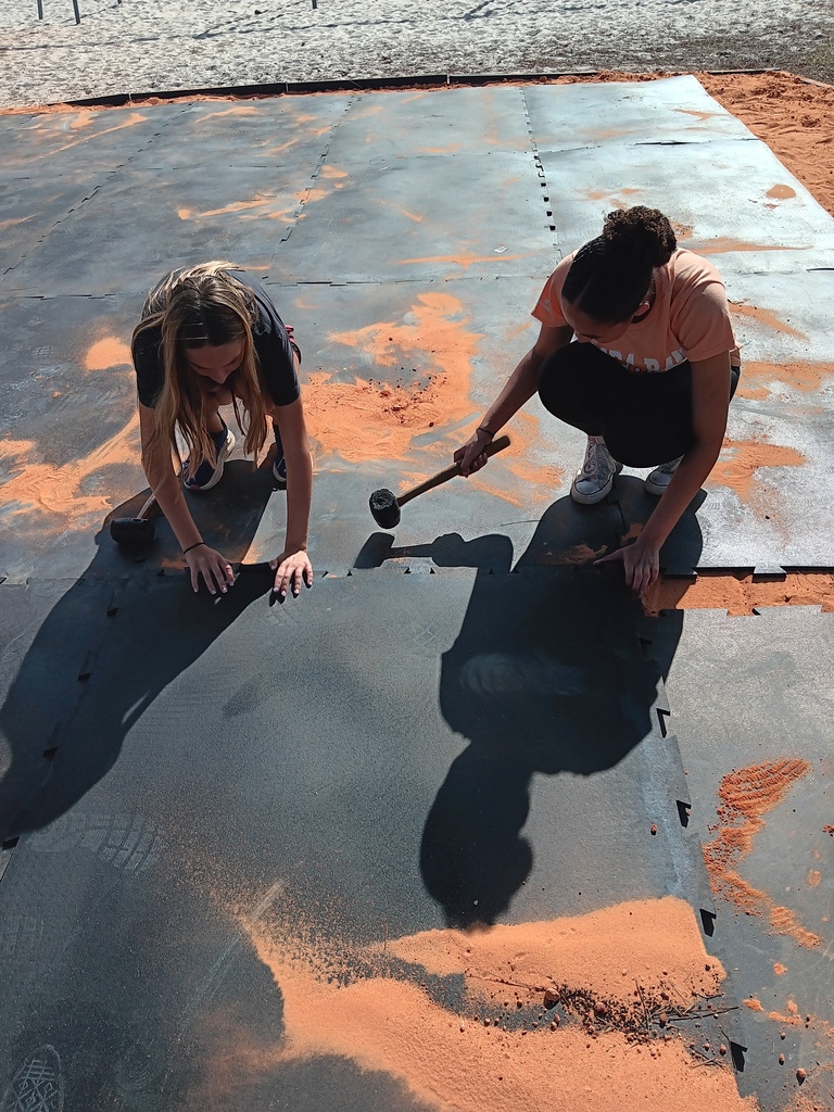 NHS members helping with Gaga Pit