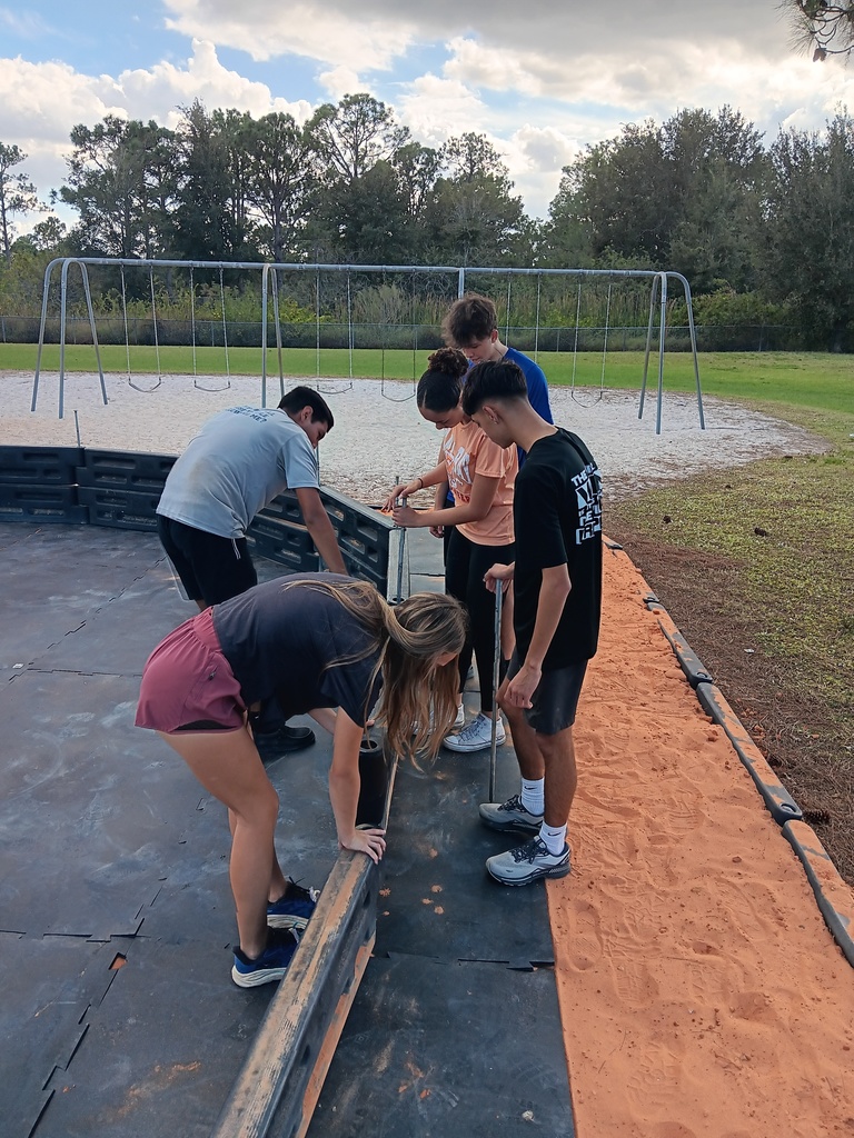 NHS members helping with Gaga Pit