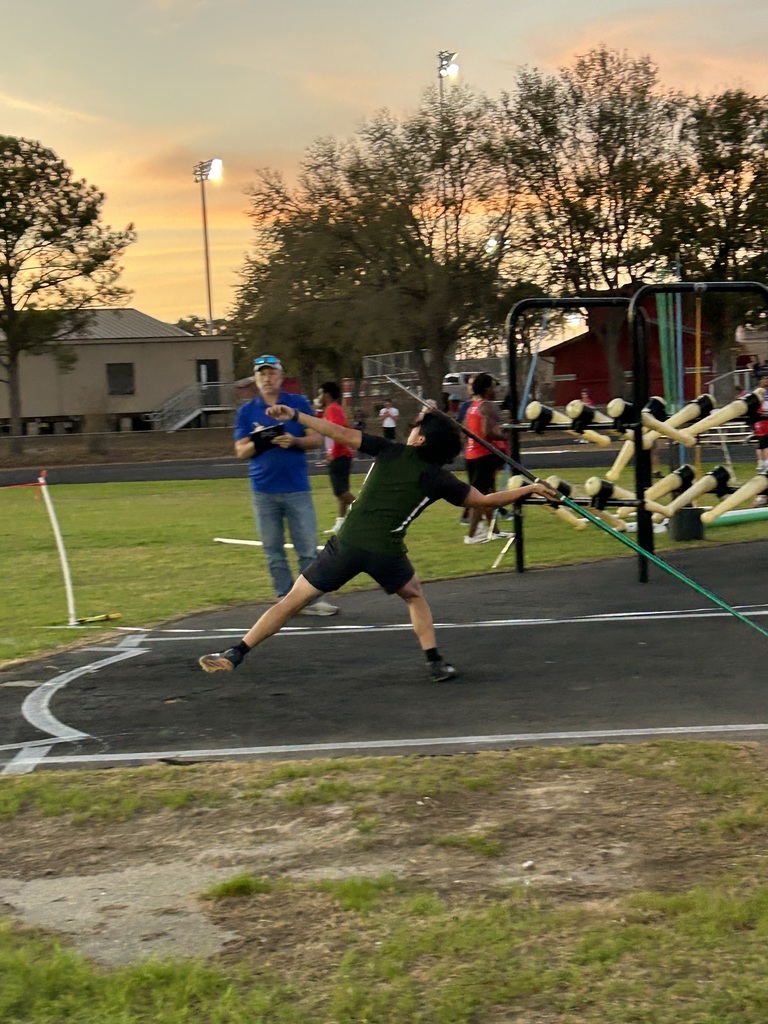 Student in field event.