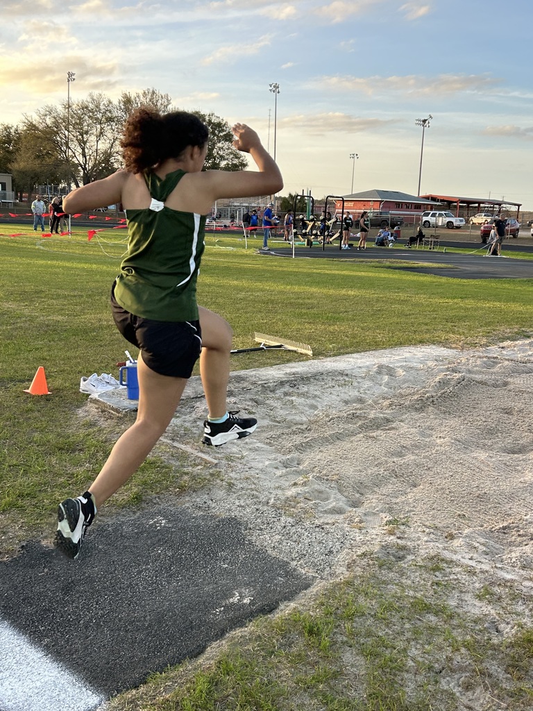 Student in field event.