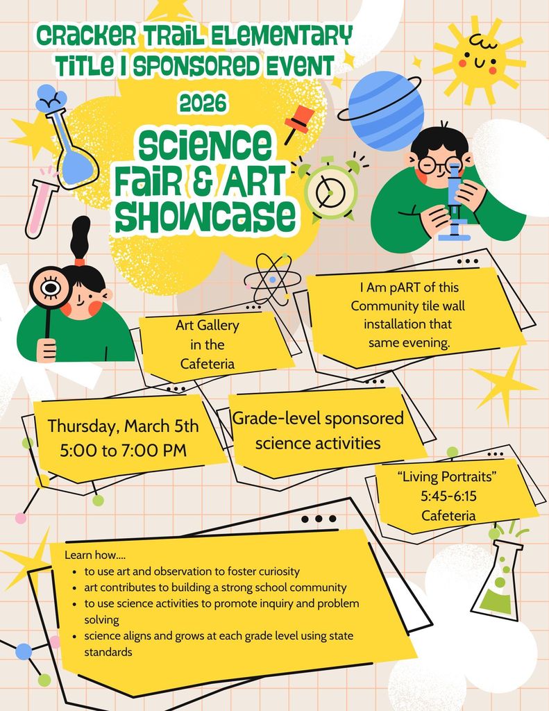 Science and Art Night Flyer, all information is in the body of the message.
