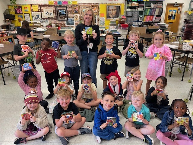 Mrs. Juliano's Class with their tiles.