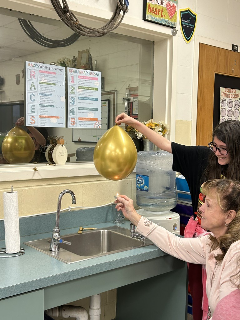Students from Mrs. Lindley's Class work on their science fair projects.