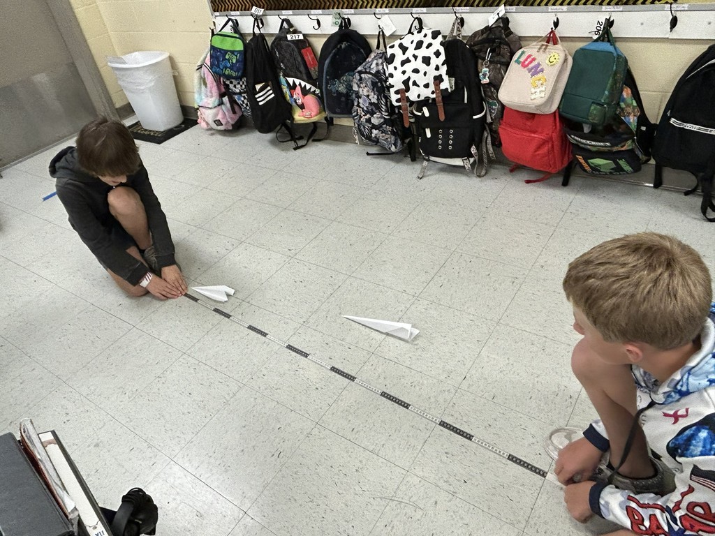 Students from Mrs. Lindley's Class work on their science fair projects.