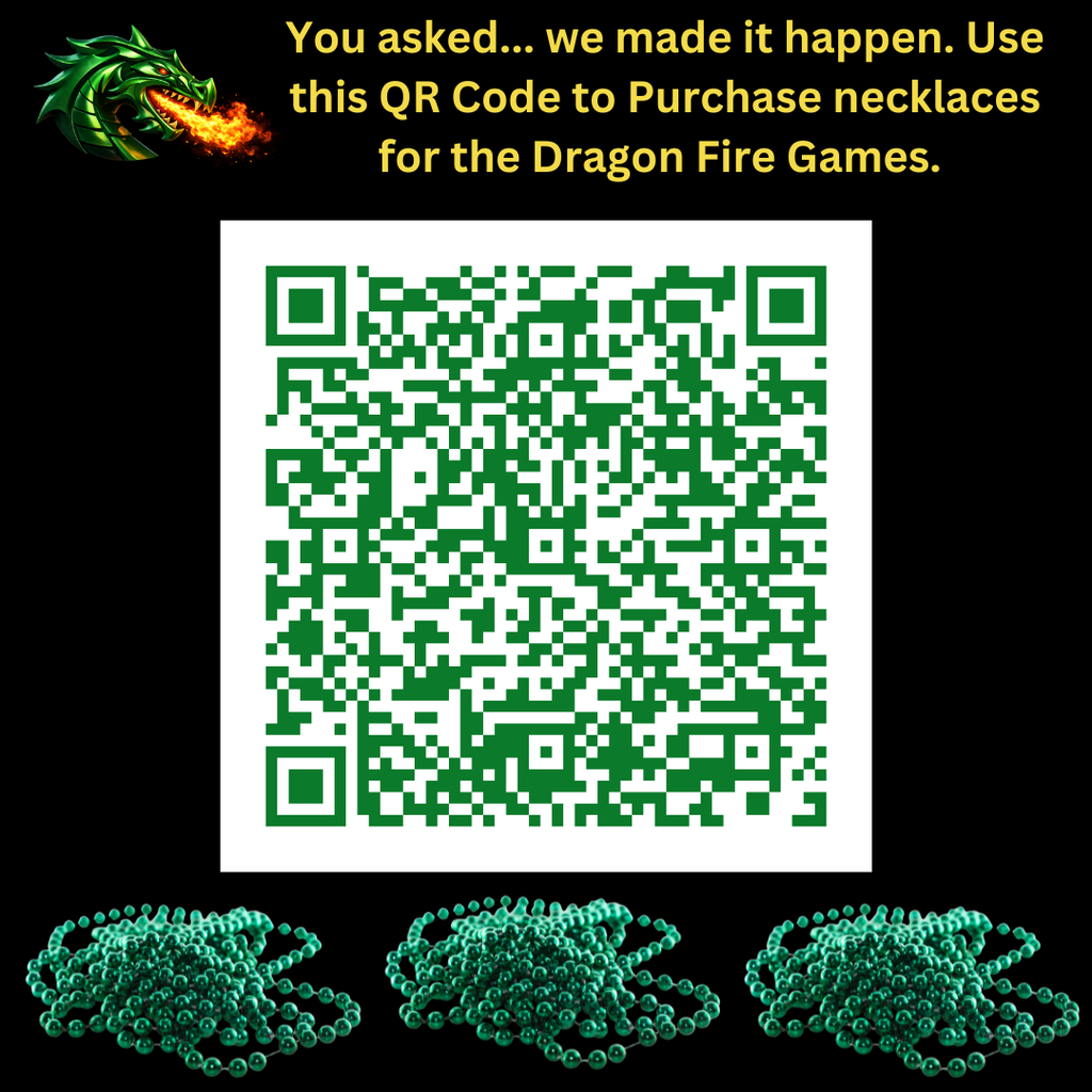 QR Code to purchase necklaces for Dragon Fire Games