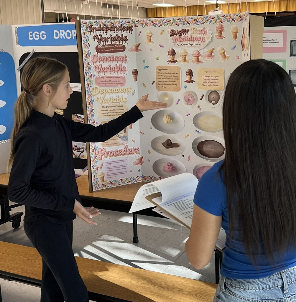 The day of last week’s Art & Science Night, our 5th grade scientists were presenting their Science Fair projects, where they were interviewed and judged using a set of criteria. Each student had to confidently explain, discuss, and defend their project, showing not only their research but also their critical thinking and problem-solving skills.