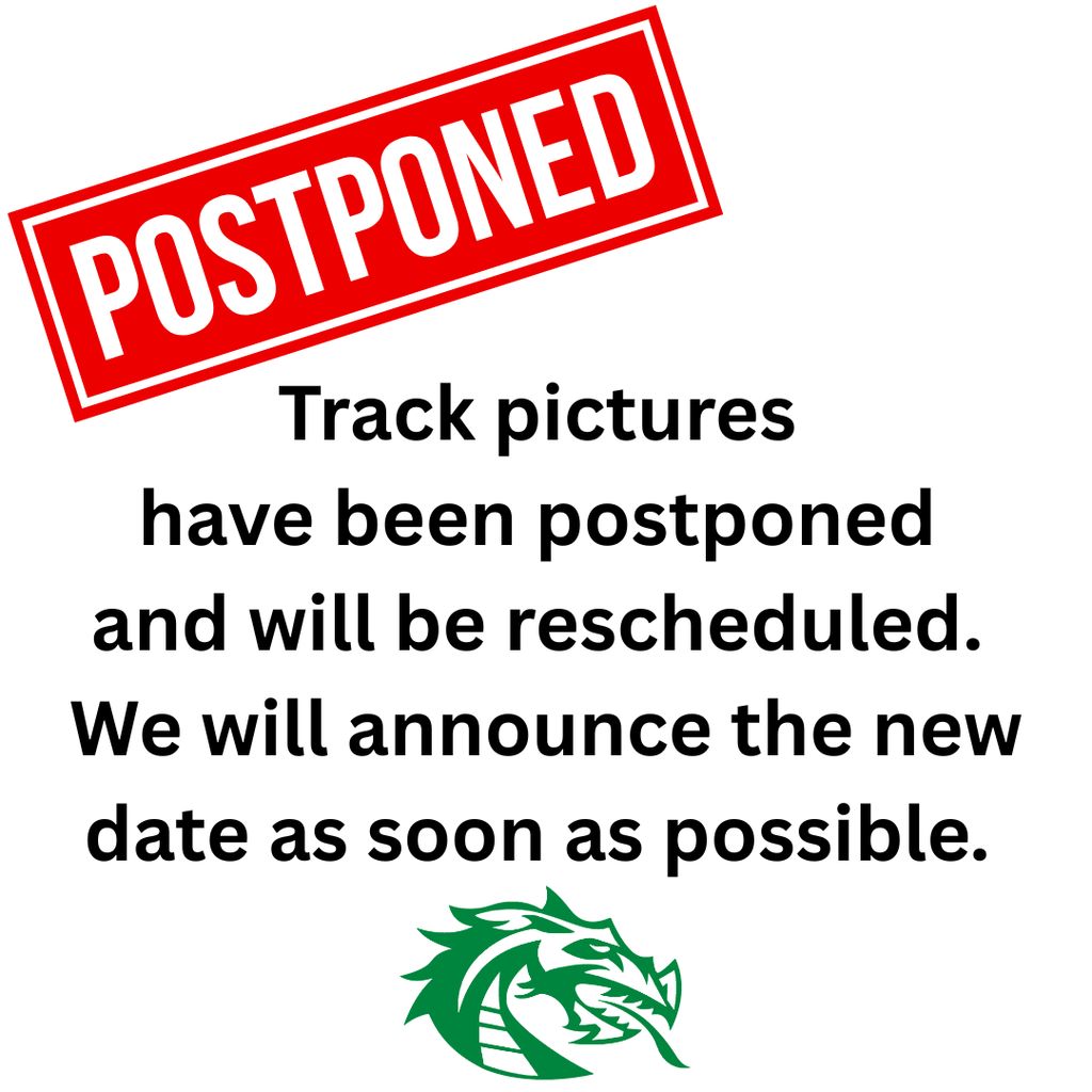 Track pictures  have been postponed  and will be rescheduled.  We will announce the new date as soon as possible. 