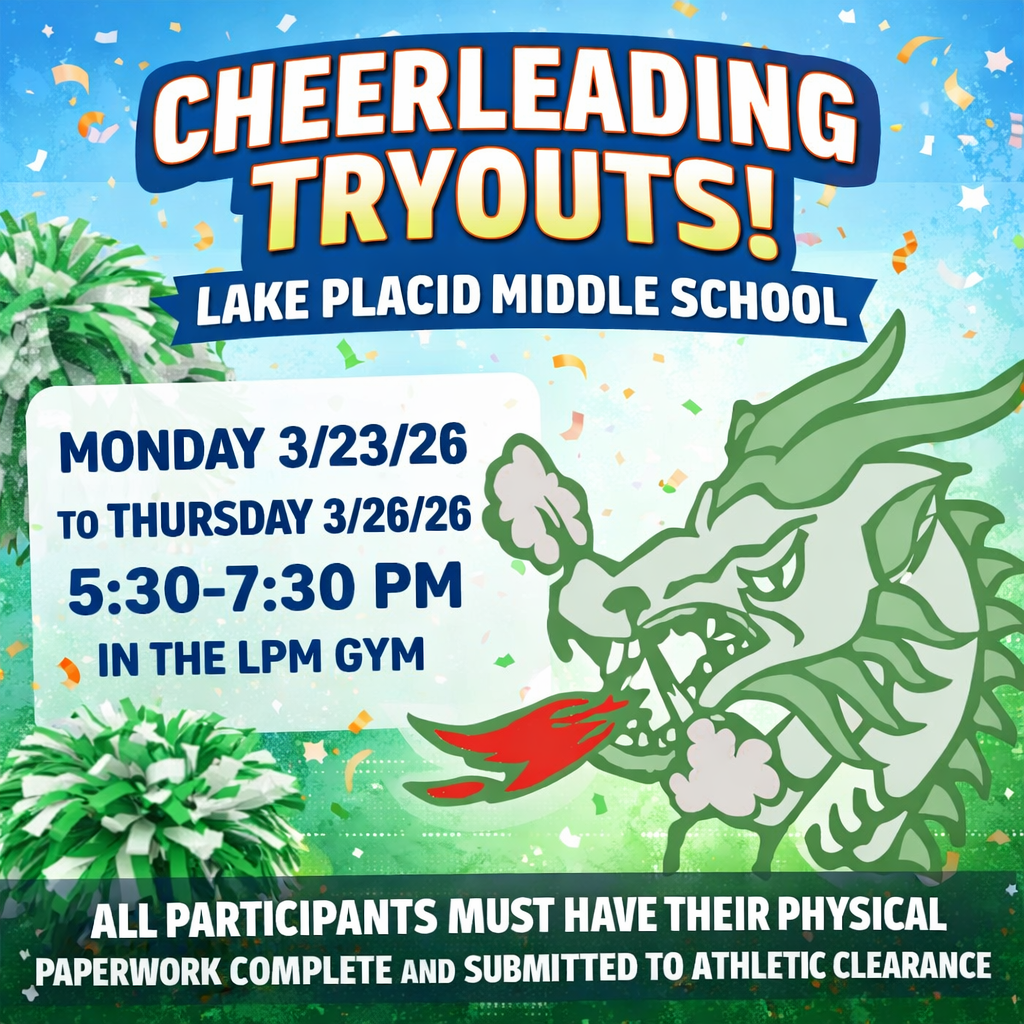 Cheer Tryouts Image: 3/23-3/26/26, from 5:30 to 7:30 PM