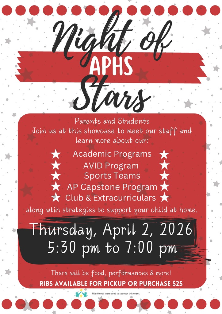 Join us  for a Night of Stars poster in red and white.