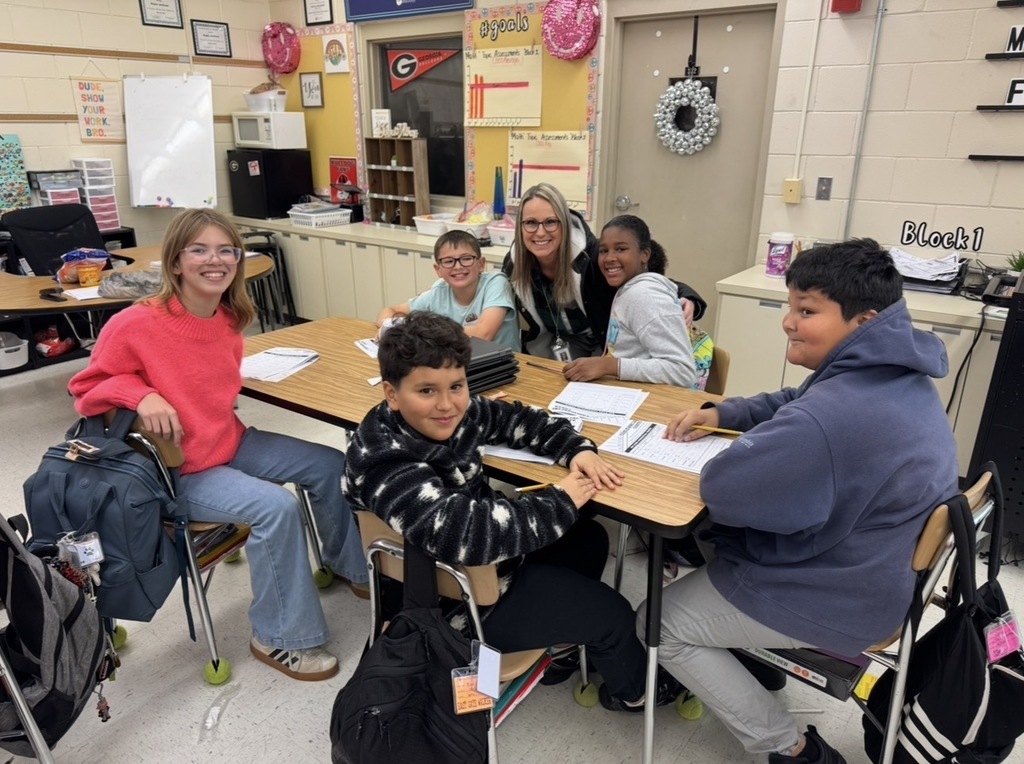 photo of Mrs. Culverhouse with students