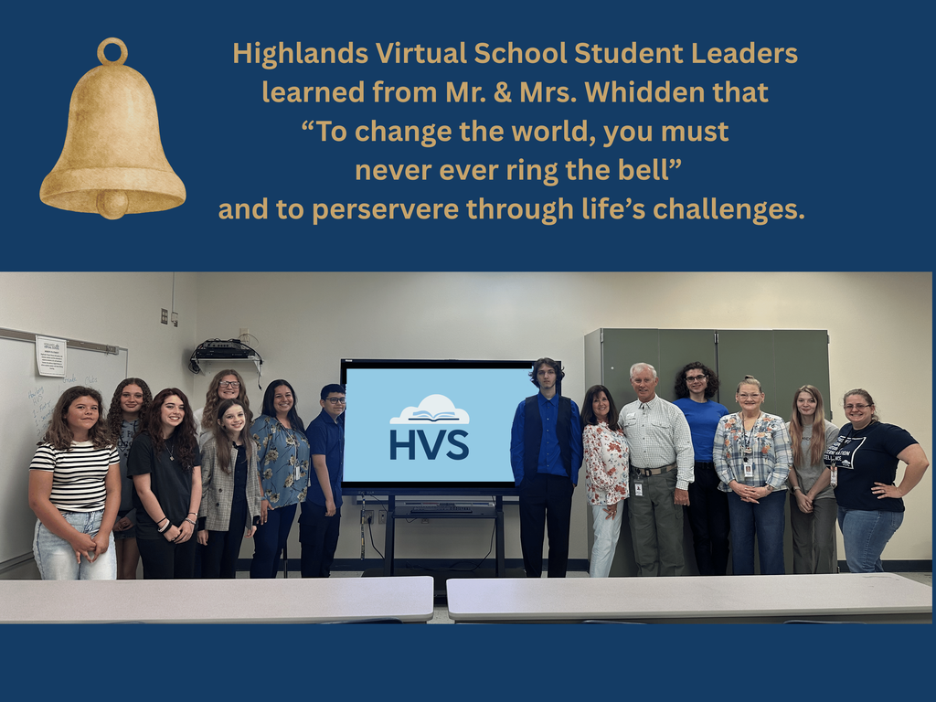 Mr. and Mrs. Whidden with HVS students