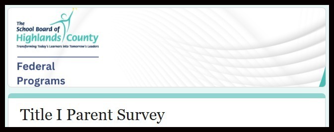 Title I parent survey header