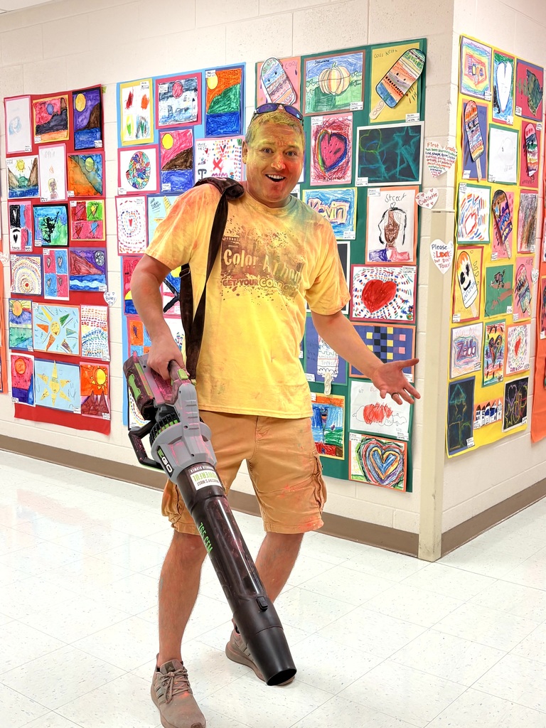 Assistant Principal Taylor after Color Run fun. 