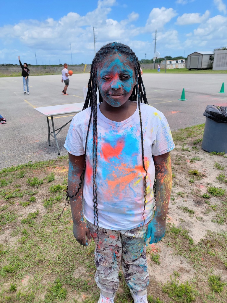 MES Student after Color Run fun. 