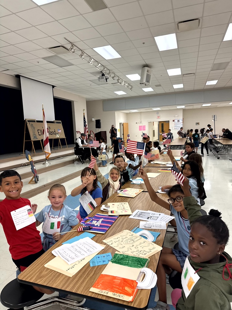 MES 2nd graders during their Immigration Simulation to Ellis Island. 