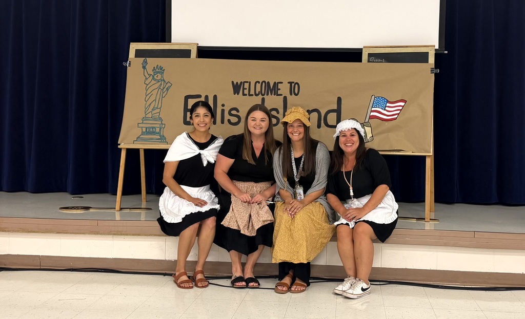 MES 2nd graders during their Immigration Simulation to Ellis Island. 