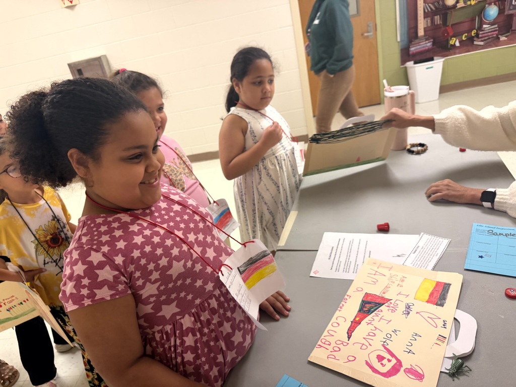 MES 2nd graders during their Immigration Simulation to Ellis Island. 