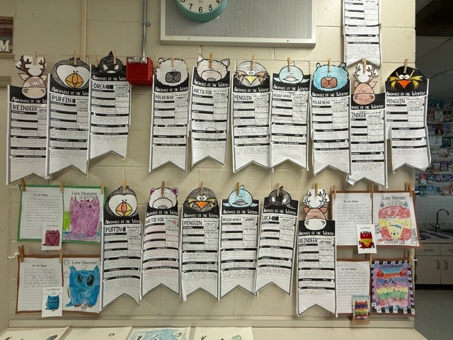 Mrs. Carter's class presents on habitats.