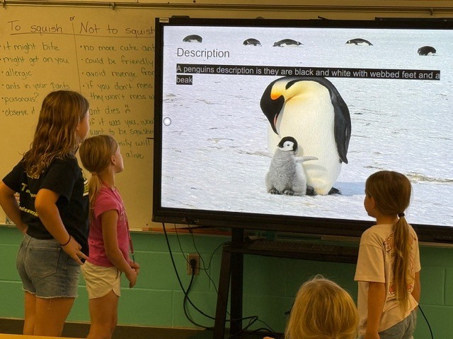 Mrs. Carter's class presents on habitats.