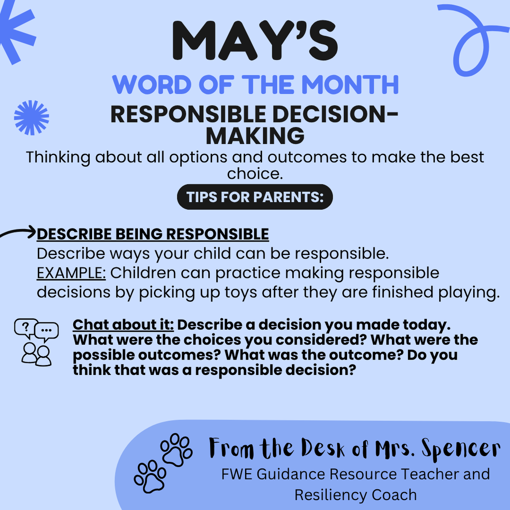 May's Word of the Month: Responsible Decision-Making