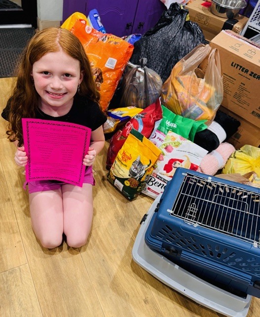 A special thank you to Mrs. Lee and Lilah for delivering all of the donations to the Humane Society of Highlands County—we appreciate you going the extra mile!